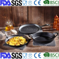 Healthy Vegetable Oil Cast Iron Bakeware LFGB FDA Approved, BSCI with Pedestal with Handle